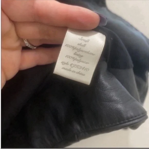 Black Faux Leather Jacket - Picture 8 of 9